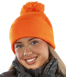 Result Core Pom Pom Beanie RC028 - RC028 Fluorescent Orange Model