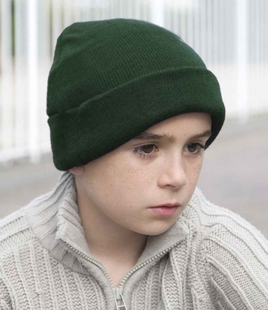 Result Kids Woolly Ski Hat RC029B - RC029B Bottle Green Model