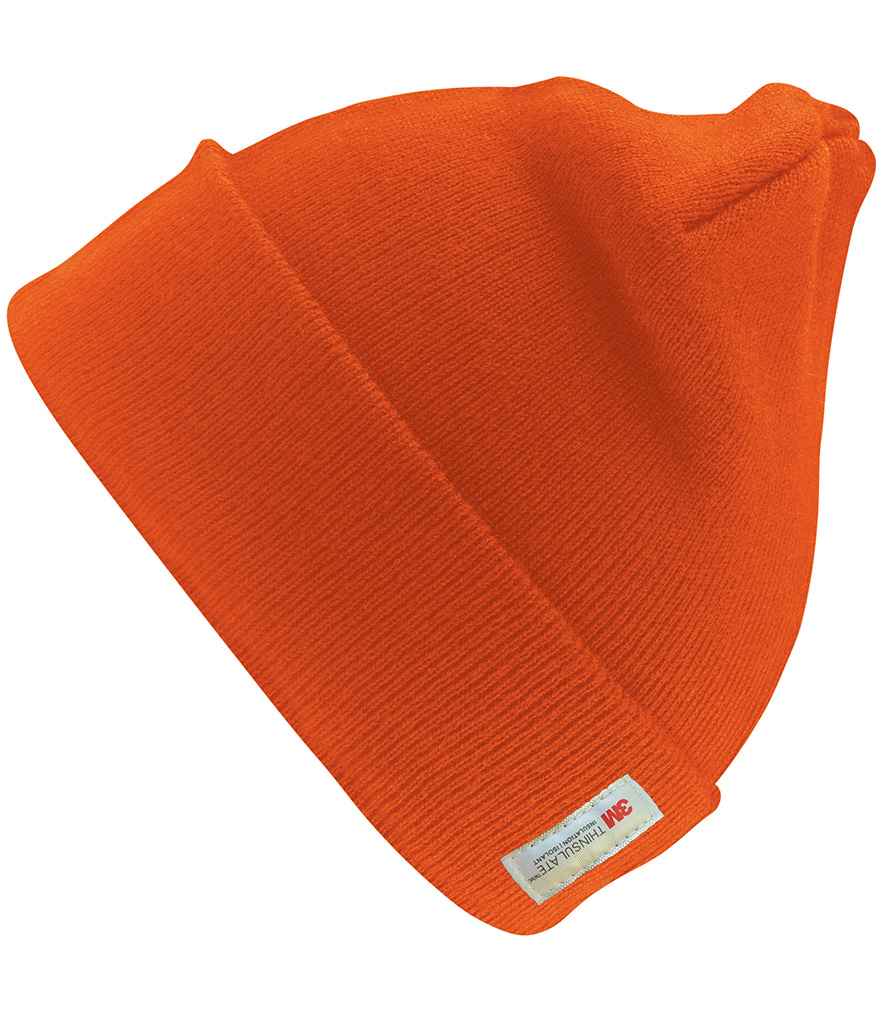 Result Woolly Ski Hat with Thinsulate™ Insulation RC033 - Fluorescent Orange