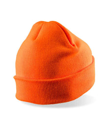 Result Double Knit Thinsulate™ Printers Beanie RC034 - RC034 Fluorescent Orange Back