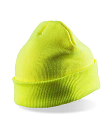 Result Double Knit Thinsulate™ Printers Beanie RC034 - RC034 Fluorescent Yellow Back