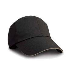 Result Herringbone Cap RC038 - Black/Tan