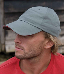 Result Herringbone Cap RC038 - RC038 Grey/Red Model