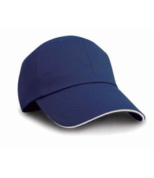 Result Herringbone Cap RC038 - Navy/White