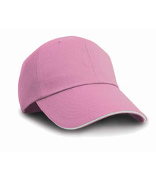 Result Herringbone Cap RC038 - Pink/White