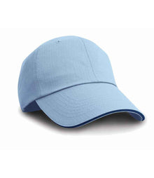 Result Herringbone Cap RC038 - Sky/Navy