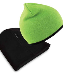 Result Reversible Fashion Fit Hat RC046 - RC046 Lime Green/Black Detail
