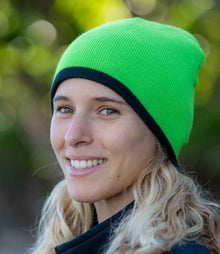Result Reversible Fashion Fit Hat RC046 - RC046 Lime Green/Black Model