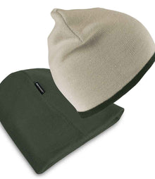 Result Reversible Fashion Fit Hat RC046 - RC046 Stone/Olive Green Detail
