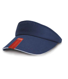 Result Herringbone Sun Visor RC048 - Navy/White