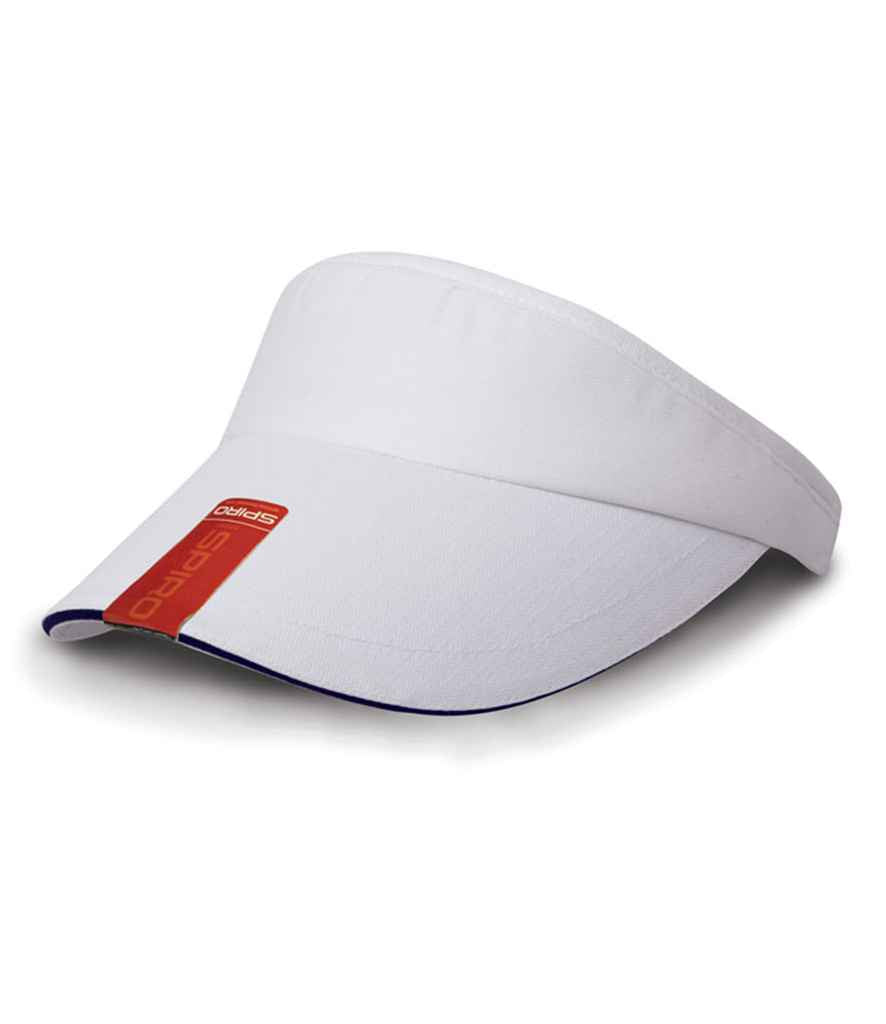 Result Herringbone Sun Visor RC048 - White/Navy
