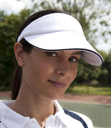 Result Herringbone Sun Visor RC048 - RC048 White/Navy Model