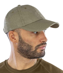 Result Washed Fine Line Cotton Cap RC054 - RC054 Olive Green Model