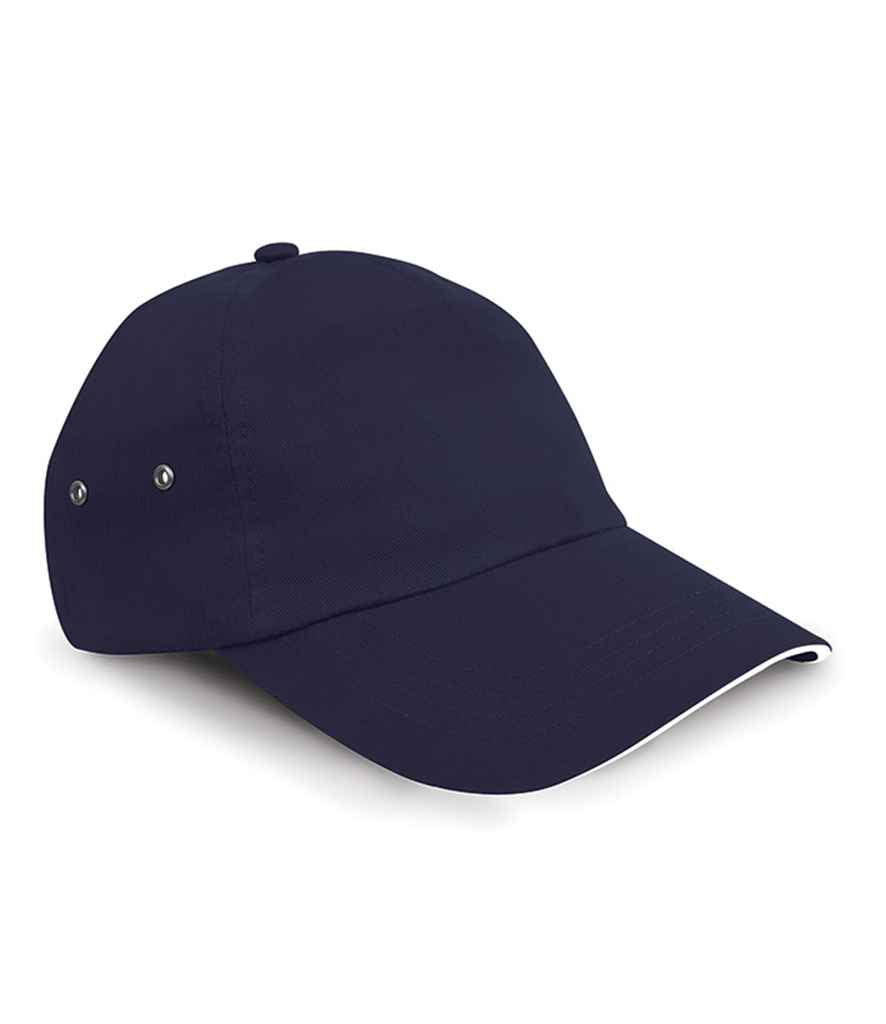 Result Plush Cotton 5 Panel Cap RC072 - Navy