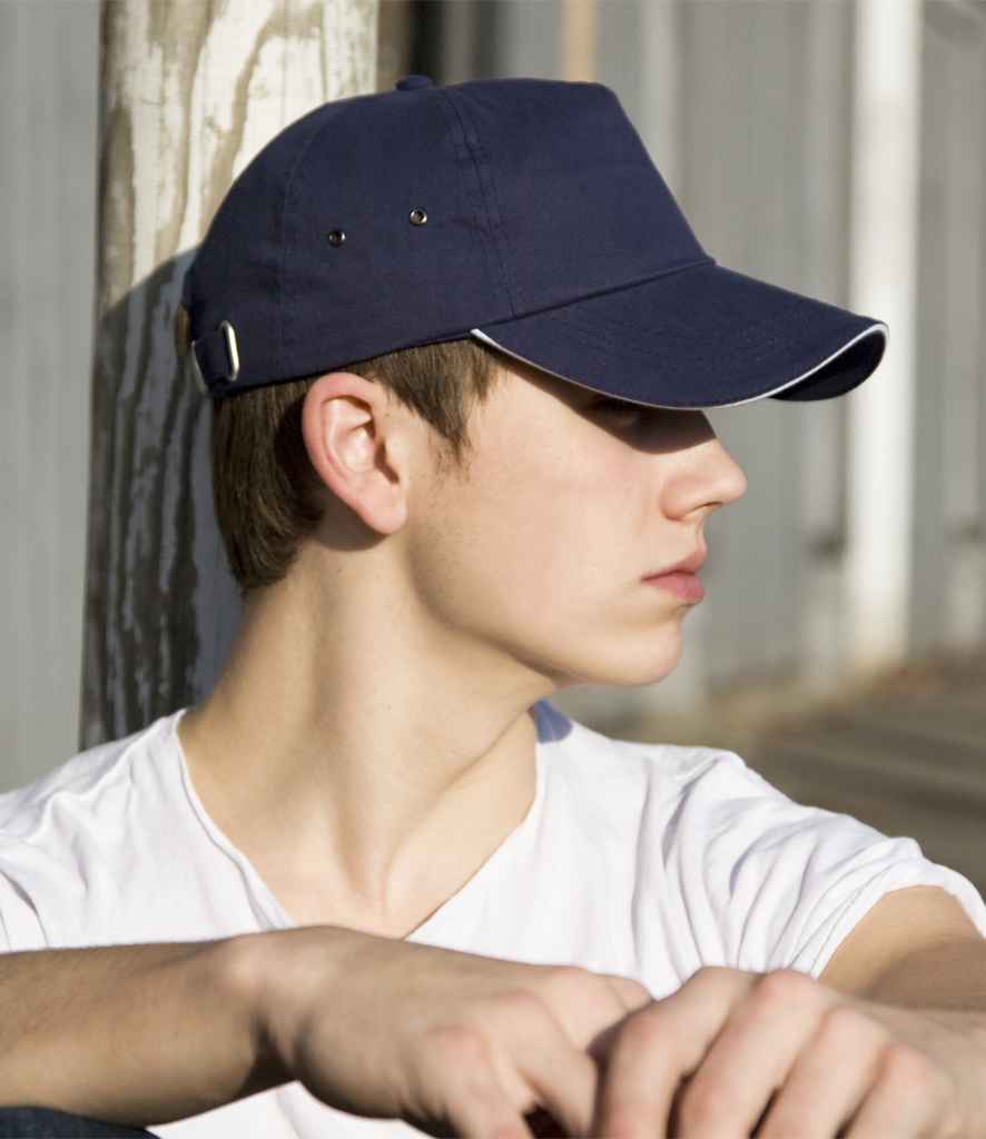 Result Plush Cotton 5 Panel Cap RC072 - RC072 Navy Model