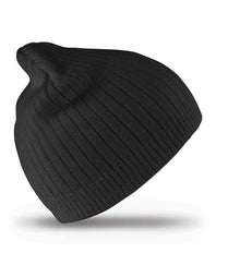 Result Cotton Knitted Beanie RC074 - Black