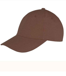 Result Memphis Brushed Cotton Cap RC081 - Chocolate