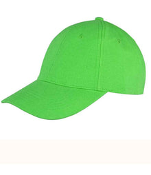 Result Memphis Brushed Cotton Cap RC081 - Lime Green