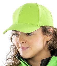 Result Memphis Brushed Cotton Cap RC081 - RC081 Lime Green Model