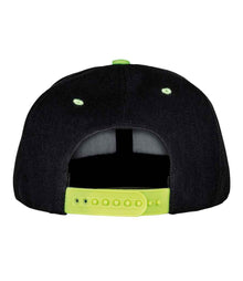 Result Contrast Bronx Snapback Cap RC082 - RC082 Black/Lime Green Back