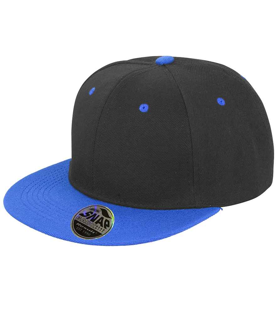 Result Contrast Bronx Snapback Cap RC082 - Black/Azure