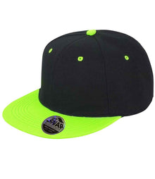 Result Contrast Bronx Snapback Cap RC082 - Black/Lime Green