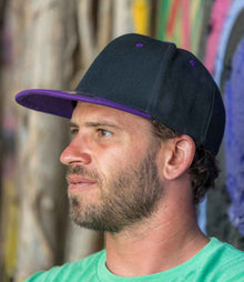 Result Contrast Bronx Snapback Cap RC082 - RC082 Black/Purple Model