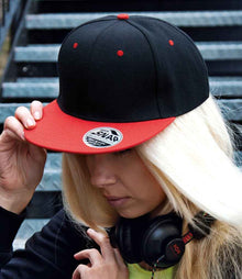 Result Contrast Bronx Snapback Cap RC082 - RC082 Black/Red Model
