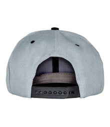 Result Contrast Bronx Snapback Cap RC082 - RC082 Heather Grey/Black Back