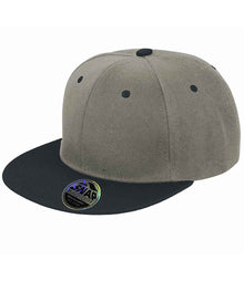 Result Contrast Bronx Snapback Cap RC082 - Heather Grey/Black