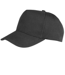Result Kids Boston 5 Panel Printers Cap RC084B - Black