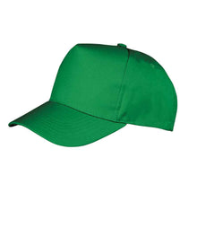 Result Kids Boston 5 Panel Printers Cap RC084B - Kelly Green