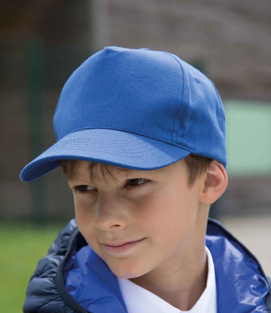 Result Kids Boston 5 Panel Printers Cap RC084B - RC084B Royal Blue Model