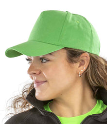 Result Boston 5 Panel Printers Cap RC084 - RC084 Apple Green Model
