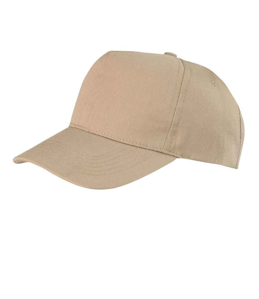 Result Boston 5 Panel Printers Cap RC084 - Khaki