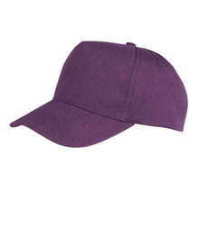 Result Boston 5 Panel Printers Cap RC084 - Purple