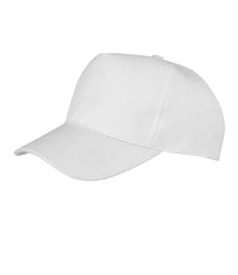 Result Boston 5 Panel Printers Cap RC084 - White
