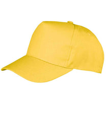Result Boston 5 Panel Printers Cap RC084 - Yellow