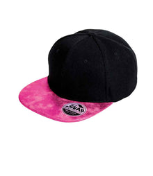 Result Bronx Glitter Snapback Cap RC087 - Black/Pink
