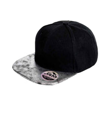 Result Bronx Glitter Snapback Cap RC087 - Black/silver