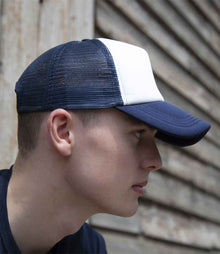 Result Core 1/2 Mesh Truckers Cap RC089 - RC089 Navy/White Model