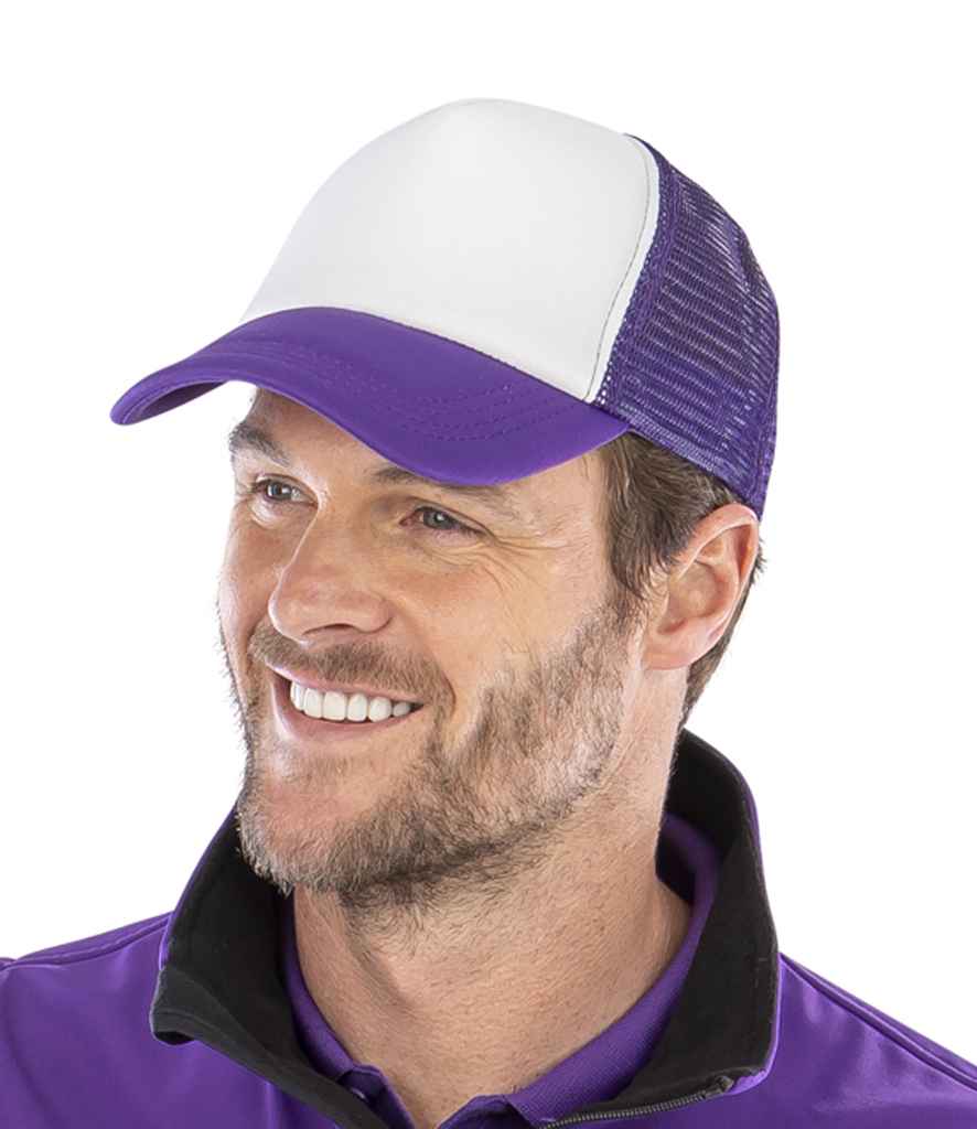 Result Core 1/2 Mesh Truckers Cap RC089 - RC089 Purple/White Model