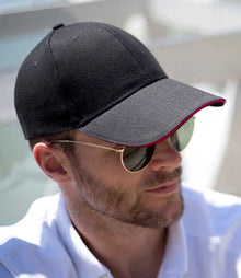 Result Memphis Sandwich Peak Cap RC091 - RC091 Black/Red Model
