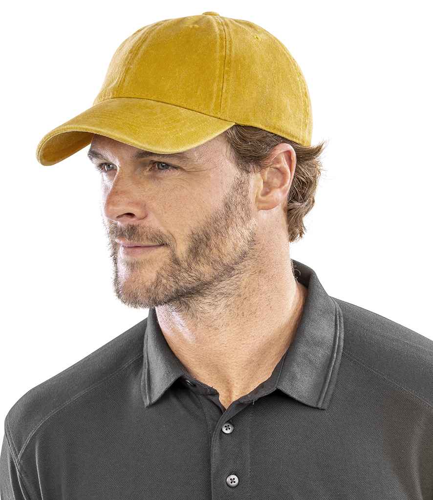 Result Core Pure Cotton Vintage Cap RC092 - Vintage Mustard