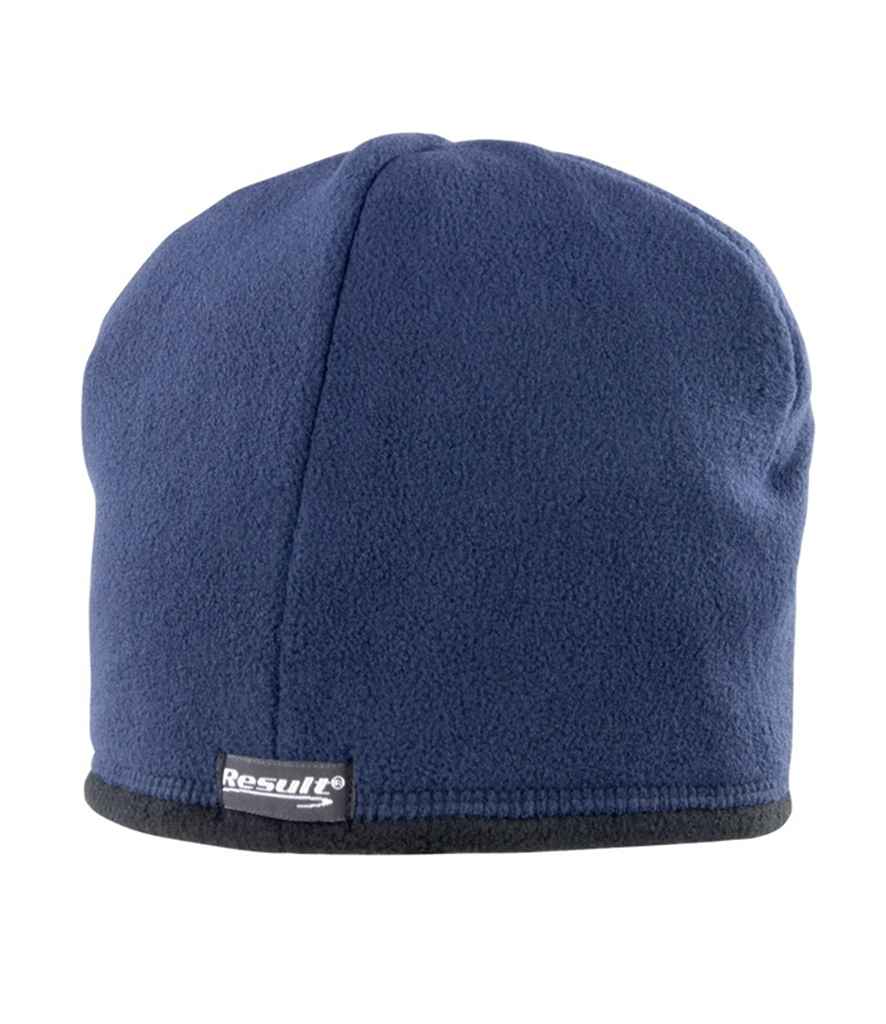 Result Reversible Micro Fleece Bob Hat RC142 - Black/Navy
