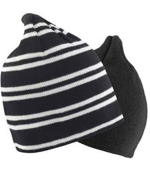 Result Team Reversible Beanie RC354 - RC354 Black/White Detail