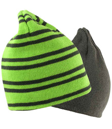 Result Team Reversible Beanie RC354 - RC354 Lime Green/Grey Detail