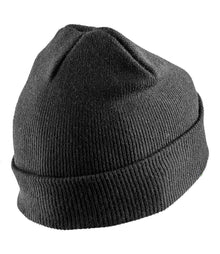 Result Recycled Double Knit Printers Beanie RC927 - RC927 Black Back