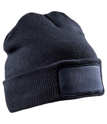 Result Recycled Double Knit Printers Beanie RC927 - Navy