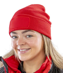 Result Recycled Double Knit Printers Beanie RC927 - RC927 Red Model